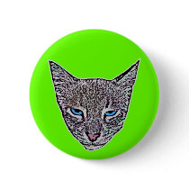 Blue-Eyed Cat Buttons