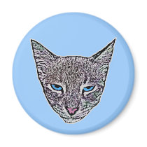 Blue-Eyed Cat Magnets