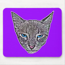 Blue-Eyed Cat Mousepad