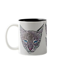 Blue-Eyed Cat Mugs