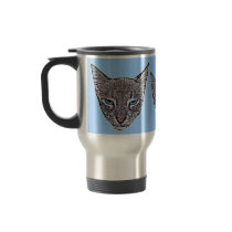 Blue-Eyed Cat Travel Mugs