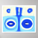 blue eyed devil print