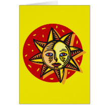Blue Eyed Sun Greeting Cards