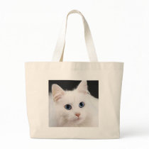 Blue-Eyed White Cat bags by clarachandler Blue-Eyed White Cat bags