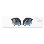 Blue Eyes Cartoon Bumper Stickers