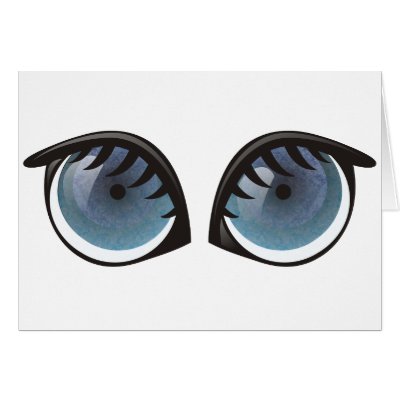 Blue Eyes Cartoon Cards by graphxpro