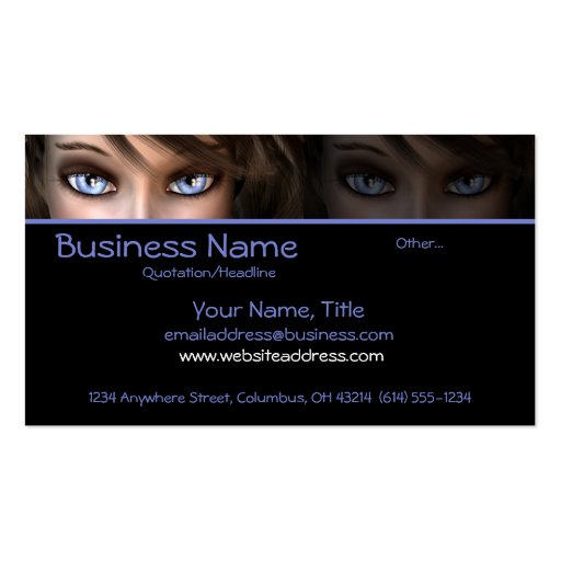 Blue Eyes D1 - Fantasy Business Cards (front side)