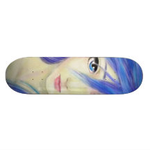 Blue Eyes Message Skate Deck