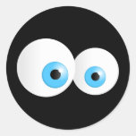 Blue Eyes Round Stickers