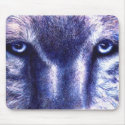 Blue Eyes Wolf Mouse Pad mousepads