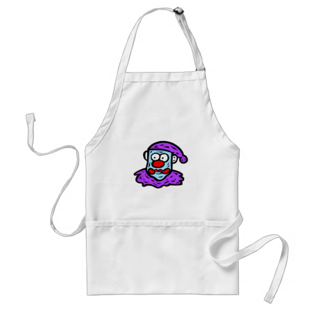 Blue Face Clown Adult Apron