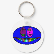 Blue Face Keychain by clownfacearts Blue Face Keychain