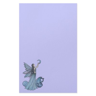 Blue Fairy and Dragon Stationary by Molly Harrison Personalized Stationery by robmolily