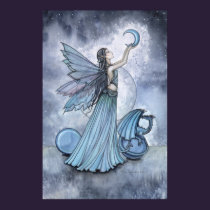 Blue Fairy Dragon Poster by Molly Harrison posters