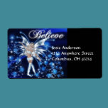 Blue Fairy/Fae 2 Christmas Address Labels