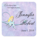 Blue Fairy on Purple Watercolor Envelope Seal stickers