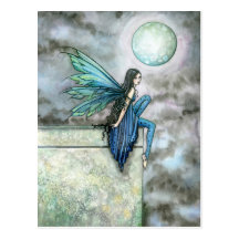 Blue Fairy Postcard by Molly Harrison
