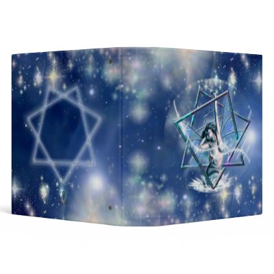 Blue Fairy Septagram 3 Ring Binder by Rockangel2