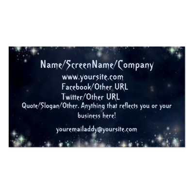 Blue Fairy Septagram Introduction/ Business Card Template by Rockangel2