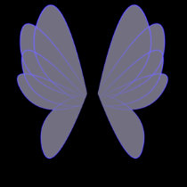 Blue Fairy Wings Basic Tee t-shirts