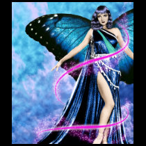 Blue Fairy with butterfly wings t-shirts