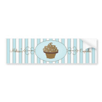 Blue Fancy Cake bumper stickers by candystore Blue Fancy Cake bumper stickers