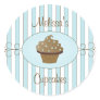 Blue Fancy Cupcakes Round Stickers
