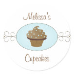 Blue Fancy Cupcakes Stickers