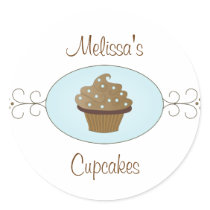 Blue Fancy Cupcakes stickers by candystore Blue Fancy Cupcakes stickers