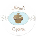 Blue Fancy Cupcakes stickers