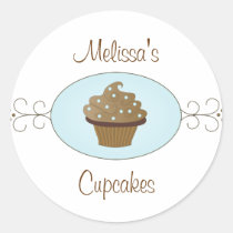 Blue Fancy Cupcakes stickers