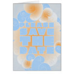 Blue Fancy Save the Date Notecard