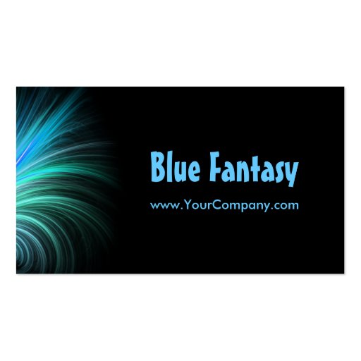 Blue Fantasy Business Card (front side)
