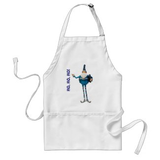 Blue Father Christmas Apron apron