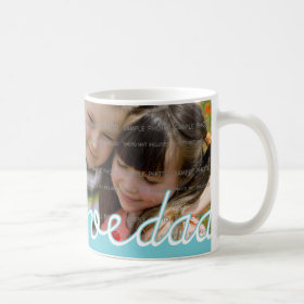 Blue Father's Day Personalized Mugs with Photo