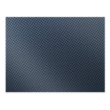 Blue Faux Carbon Fiber Patterned Postcards
