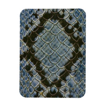 blue faux snakeskin pattern horizontal flexible magnet