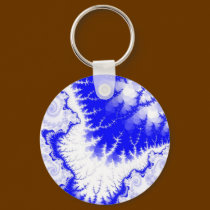 Blue Feathered Star Keychain