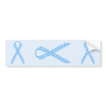 Blue Feet Awareness Ribbon Bumper Stickers