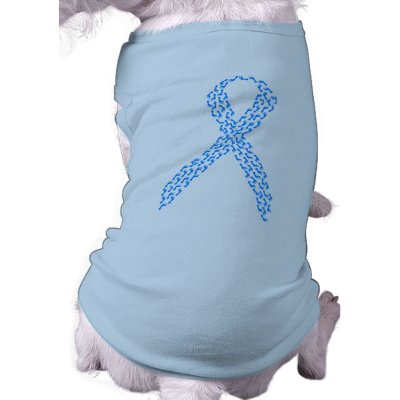 Blue Feet Awareness Ribbon Dog T-shirt by SupportTees