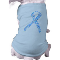Blue Feet Awareness Ribbon Dog T-shirt