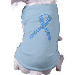Blue Feet Awareness Ribbon Dog T-shirt