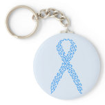 Blue Feet Awareness Ribbon Keychains