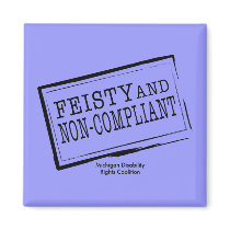 Blue Feisty Magnet by MDRC_Feistywear Blue Feisty Magnet