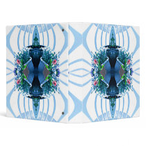 Blue Fence Flower Fractal Binder
