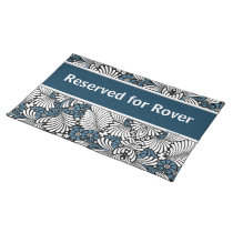 Blue Fern Dog Personalized Placemat