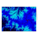 Blue Fern Fractal Greeting Cards