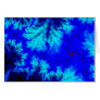 Blue Fern Fractal Greeting Cards