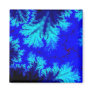 Blue Fern Fractal Refrigerator Magnets