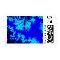 Blue Fern Fractal postage by kalos_eidos Blue Fern Fractal postage